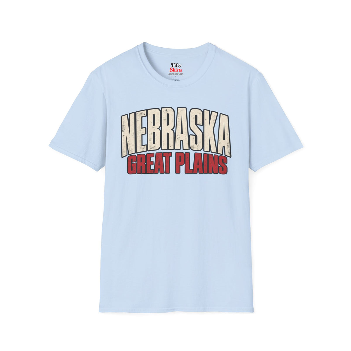 Nebraska Great Plains Unisex Softstyle T Shirt State Name Graphic Tee