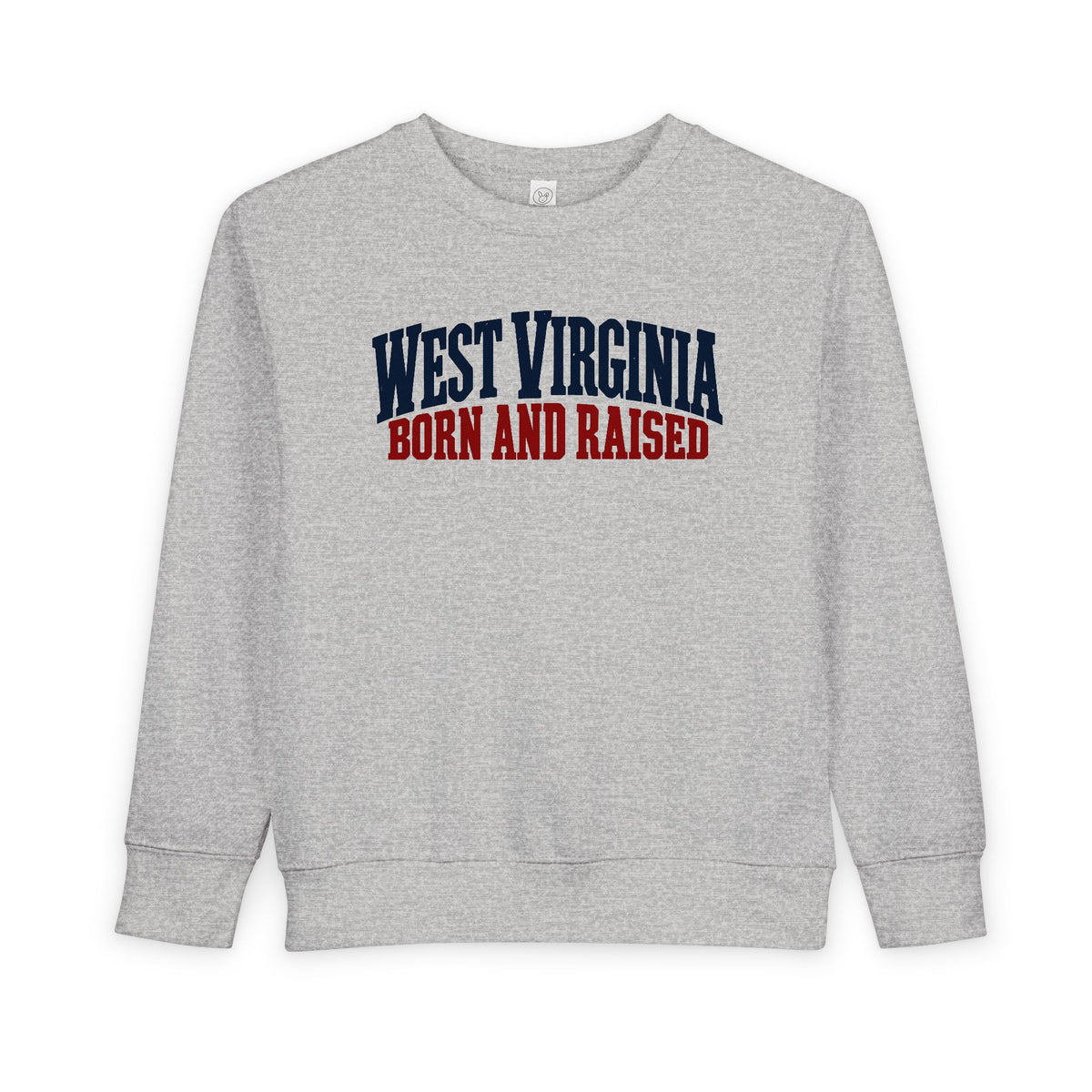 West Virginia Born and Raised Classic Americana Unisex Toddler Sweatshirt