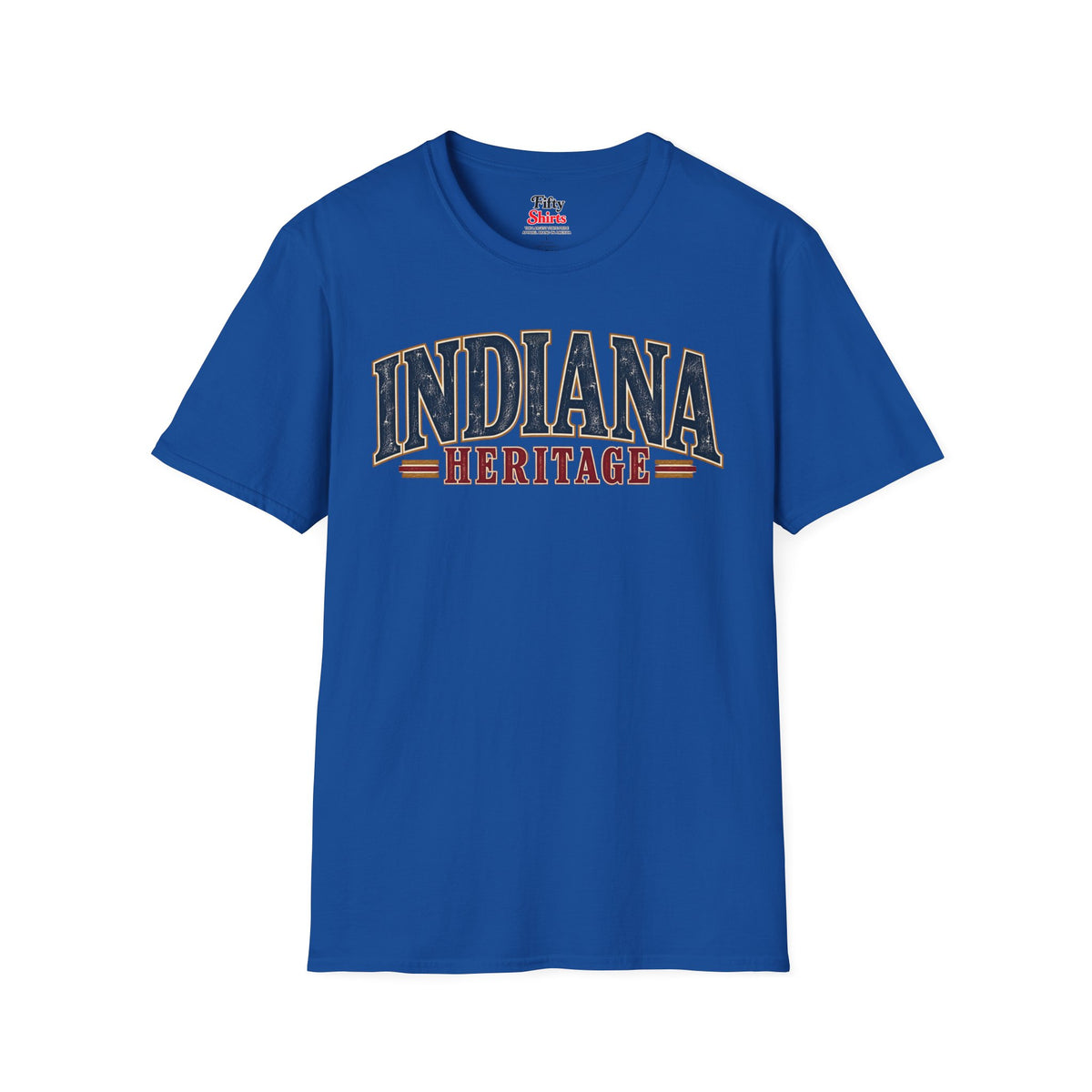 Indiana Heritage Unisex Softstyle T Shirt State Name Graphic Tee