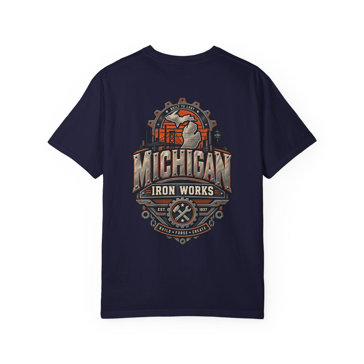 Michigan Iron Works Unisex Comfort Color 1717 Streetwear Graphic Tee