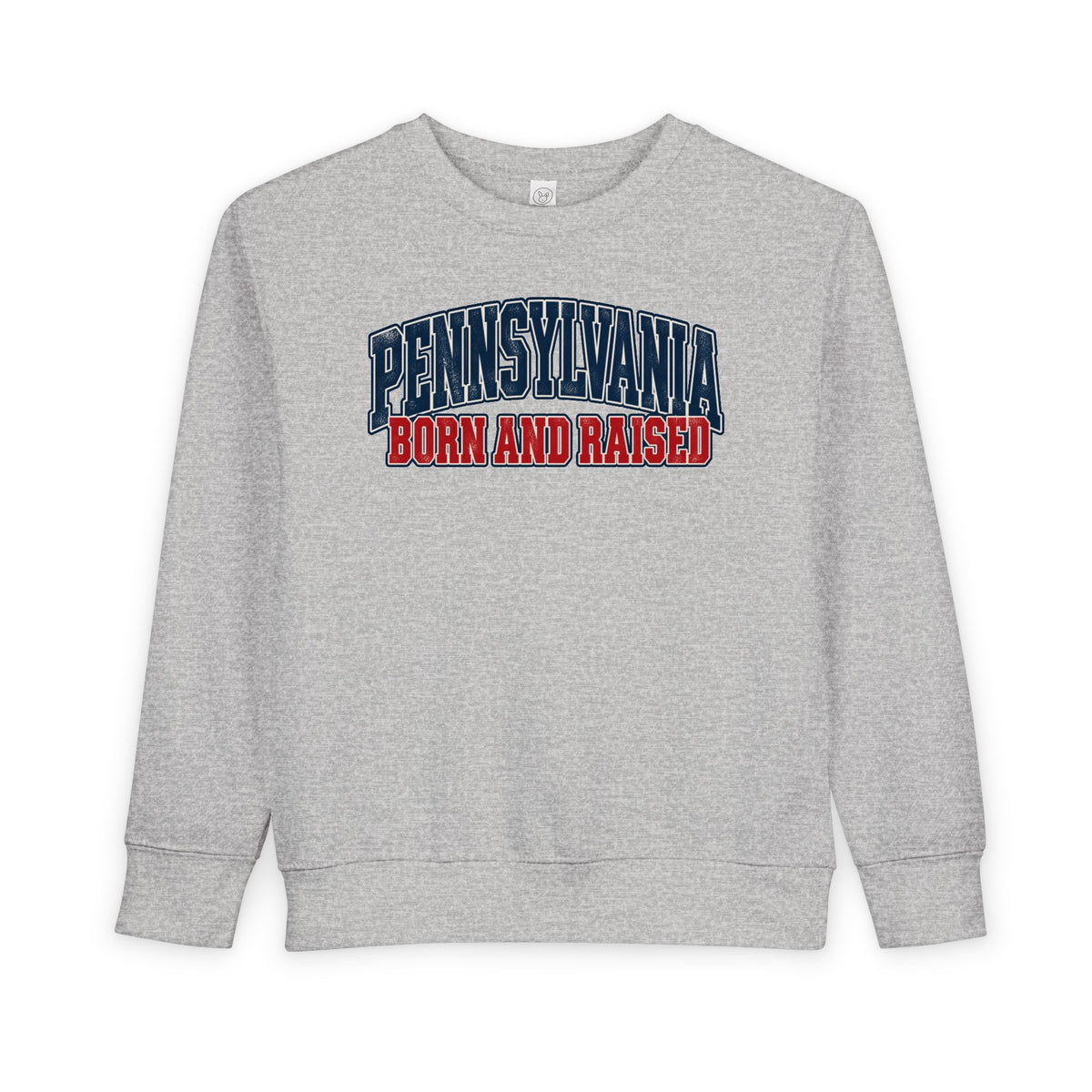 Pennsylvania Born and Raised Vintage Collegiate Unisex Toddler Sweatshirt