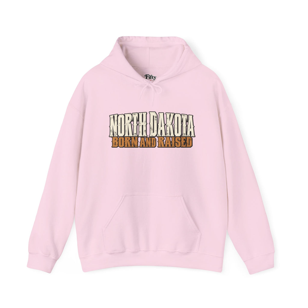 North Dakota Born and Raised Western Streetwear Unisex Hoodie Graphic