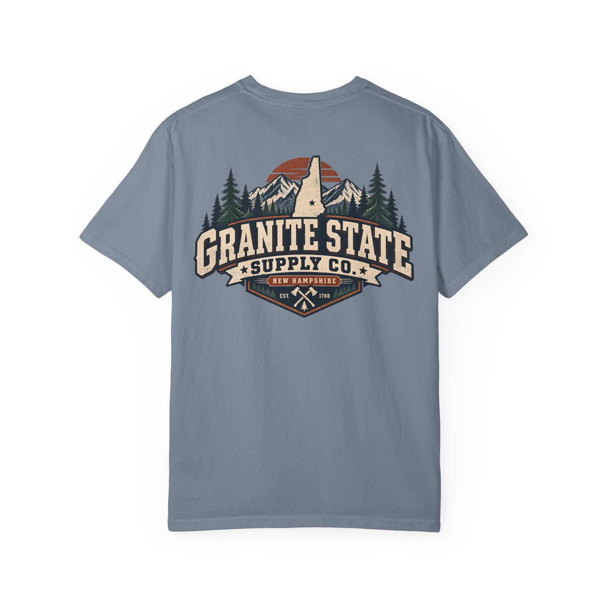 New Hampshire Granite State Supply Co Unisex Comfort Color 1717 Streetwear Graphic Tee