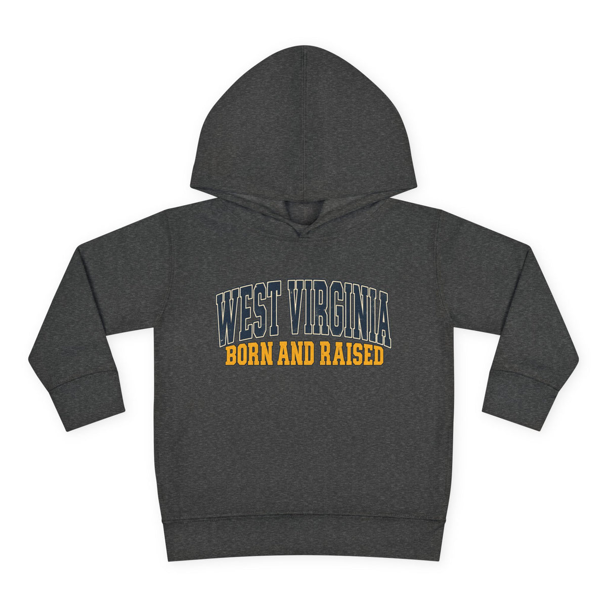 West Virginia Born and Raised Vintage Americana Unisex Toddler Pullover Fleece Hoodie