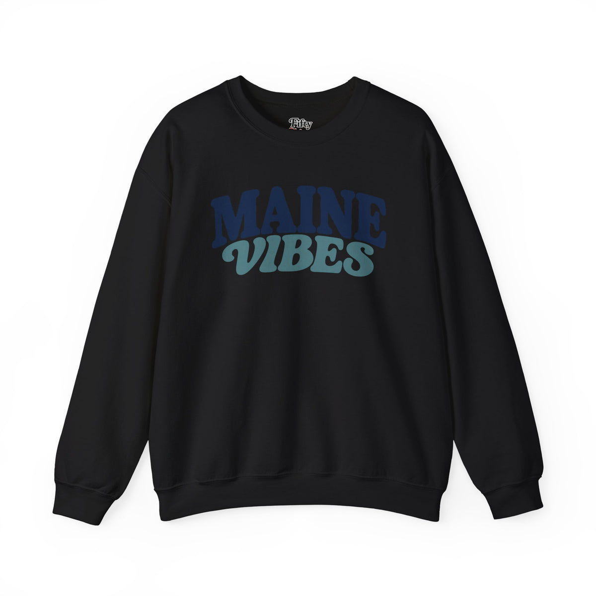 Maine Vibes Unisex Crewneck Sweatshirt State Name Graphic