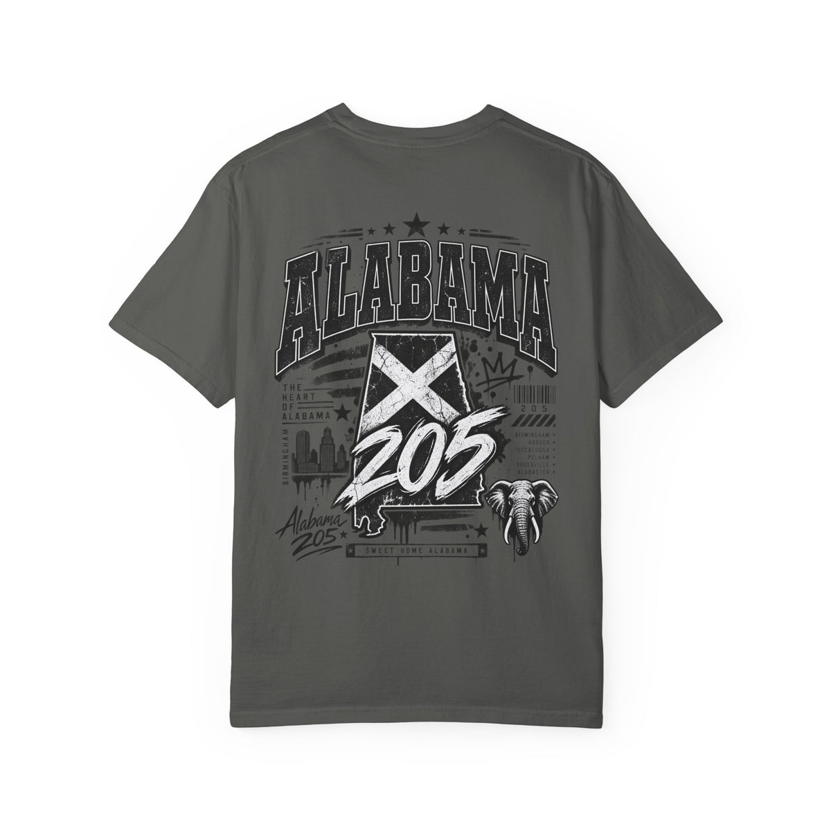 Alabama 205 Unisex Comfort Color 1717 Streetwear Graphic Tee