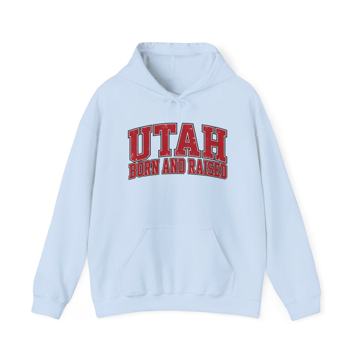 Utah Born and Raised Collegiate Classic Unisex Hoodie Graphic