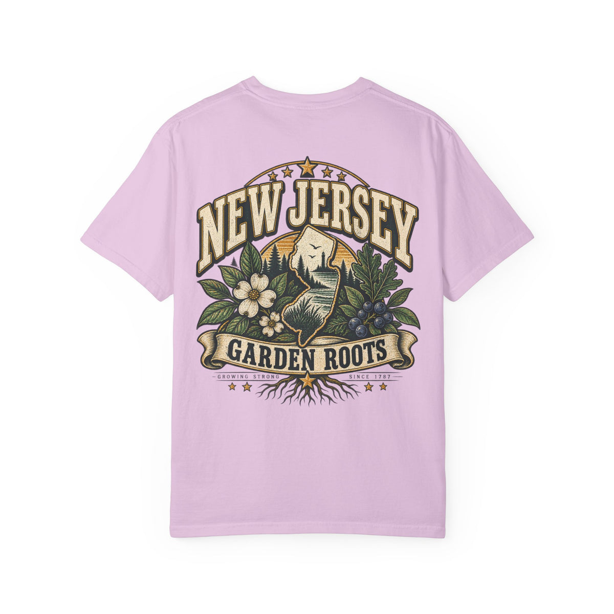 New Jersey Garden Roots Unisex Comfort Color 1717 Streetwear Graphic Tee