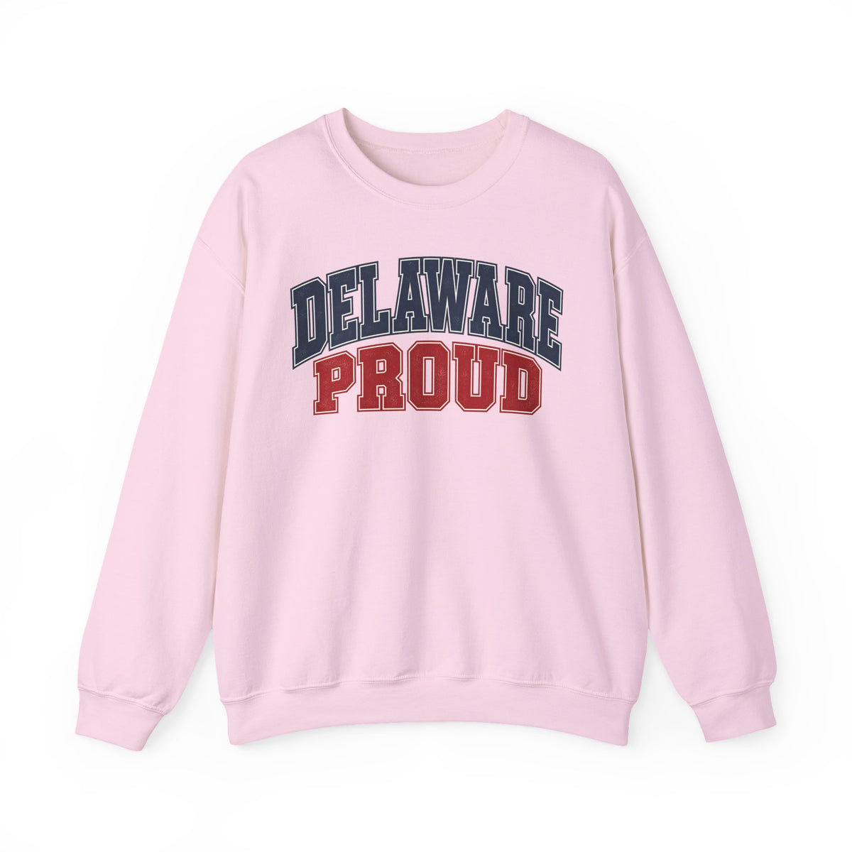 Delaware Proud Unisex Crewneck Sweatshirt State Name Graphic
