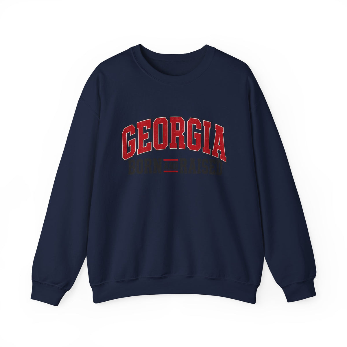 Georgia Born and Raised Old-School Athletic Unisex Sweatshirt Graphic