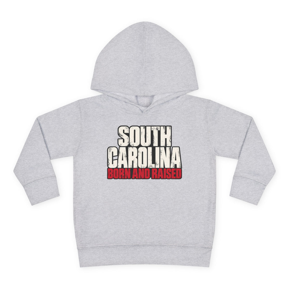 South Carolina Born and Raised Southern Streetwear Unisex Toddler Pullover Fleece Hoodie