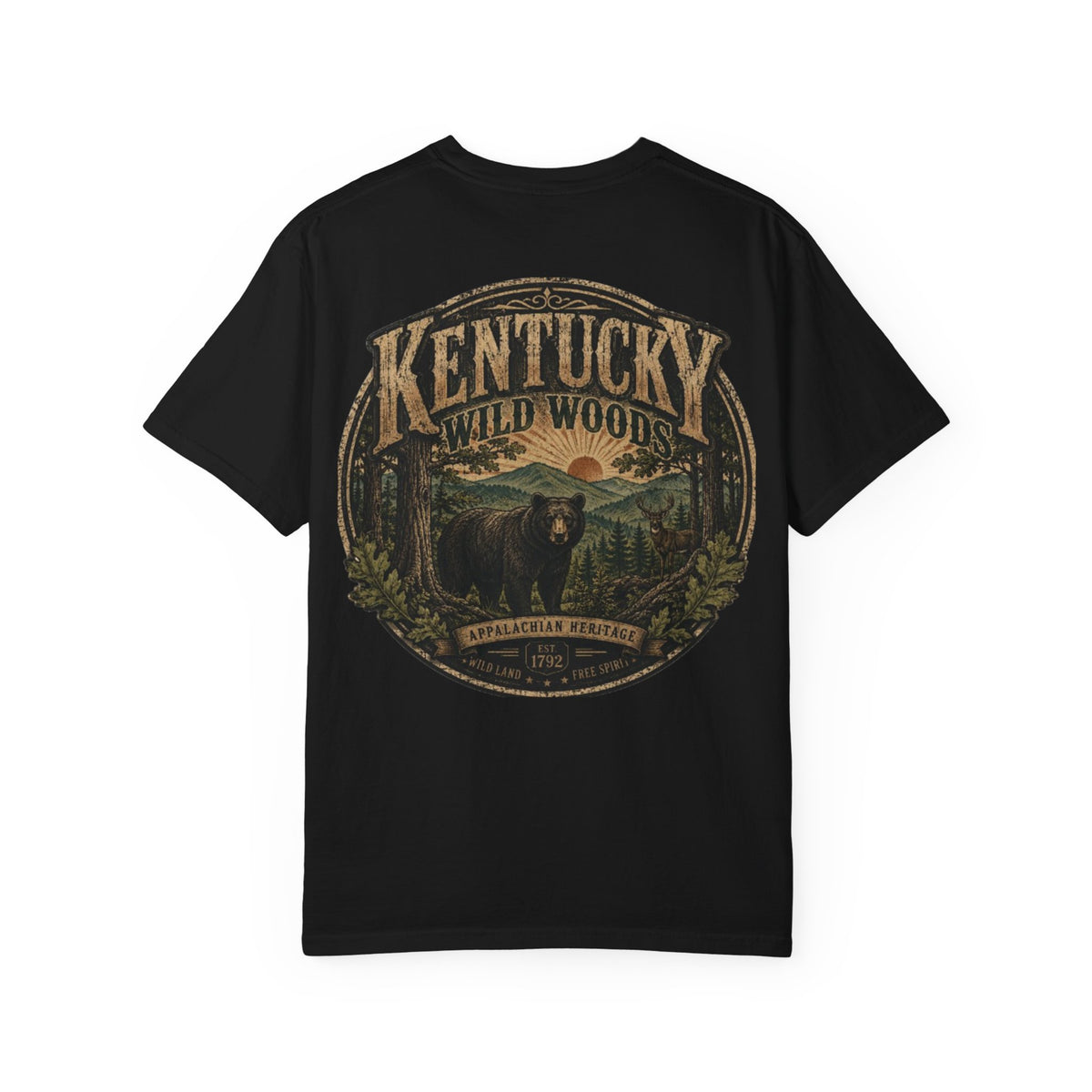 Kentucky Wild Woods Unisex Comfort Color 1717 Streetwear Graphic Tee