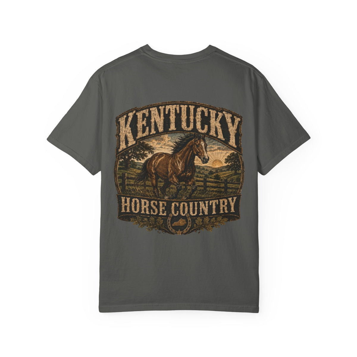 Kentucky Horse Country Unisex Comfort Color 1717 Streetwear Graphic Tee