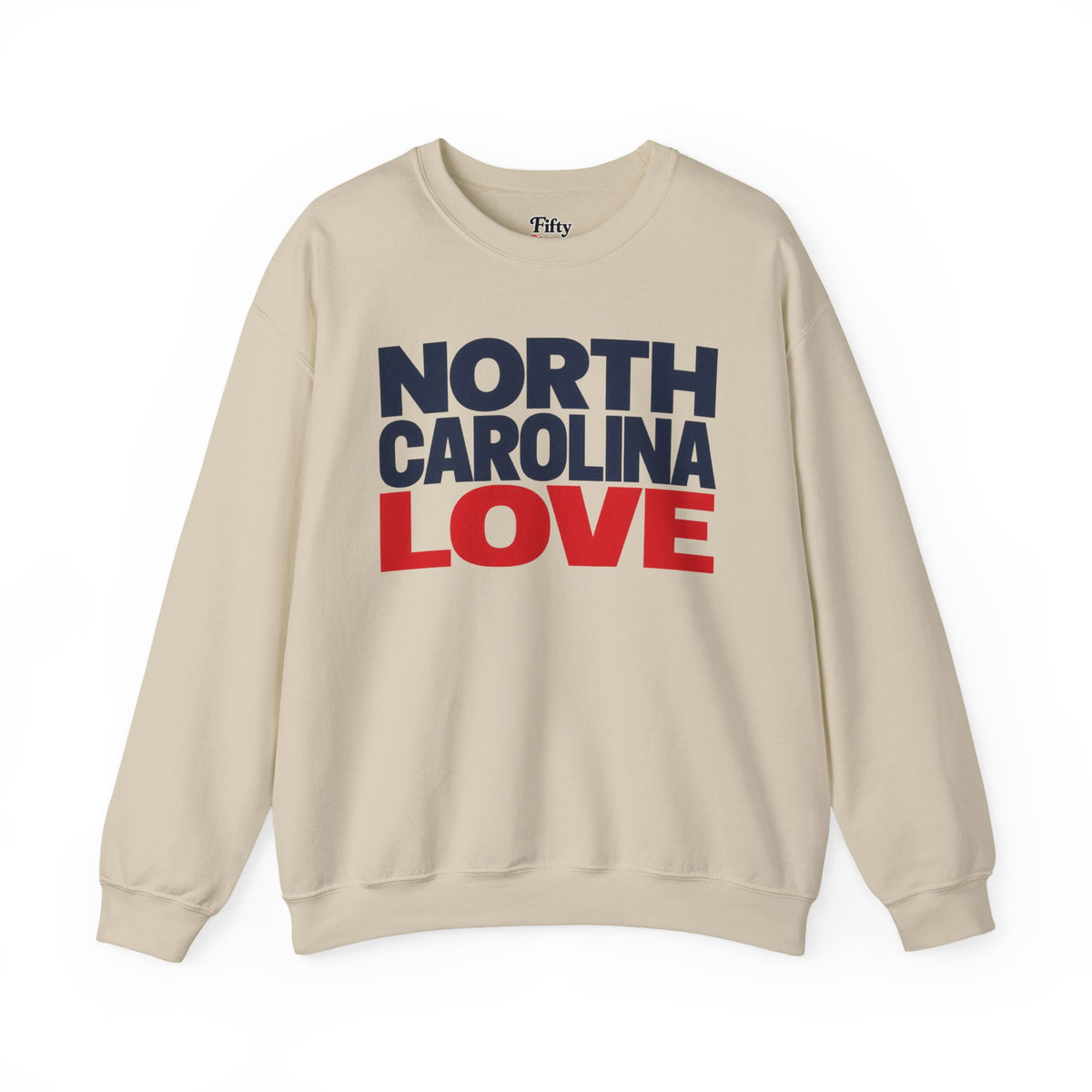North Carolina Love Unisex Crewneck Sweatshirt State Name Graphic