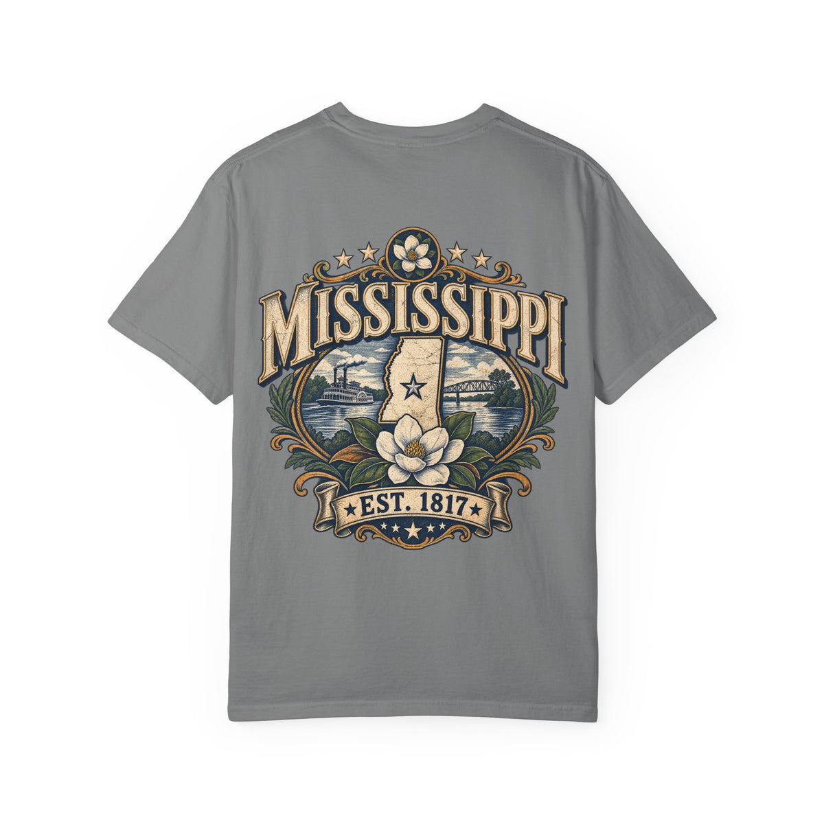 Mississippi Established 1817 Unisex Comfort Color 1717 Streetwear Graphic Tee