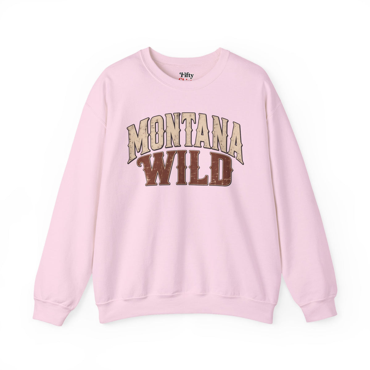 Montana Wild Unisex Crewneck Sweatshirt State Name Graphic