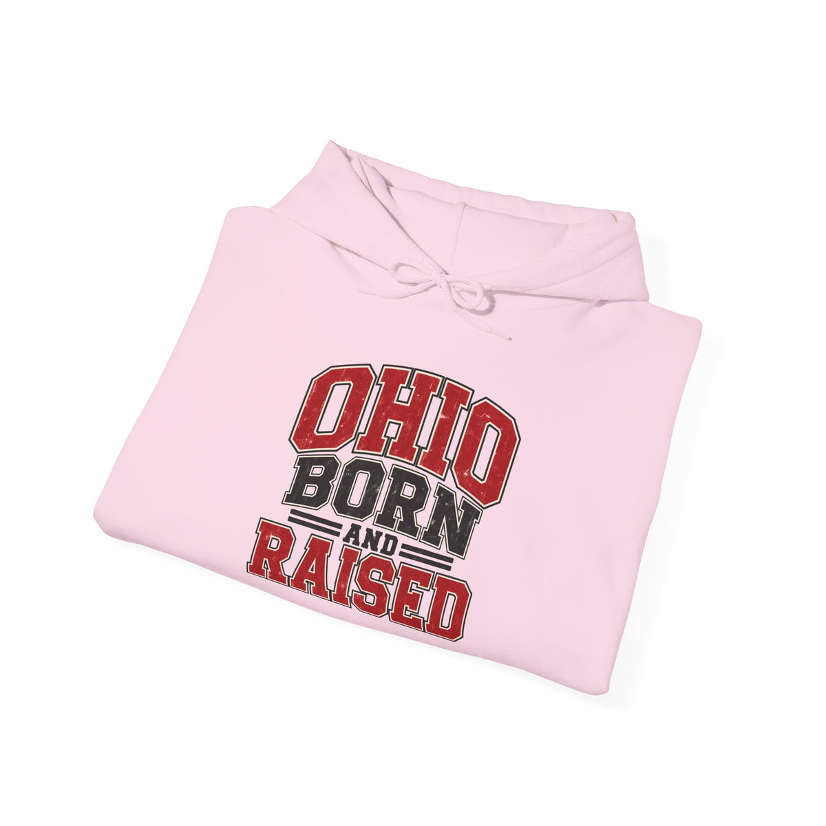 Ohio Born And Raised Unisex Hoodie State Name Graphic