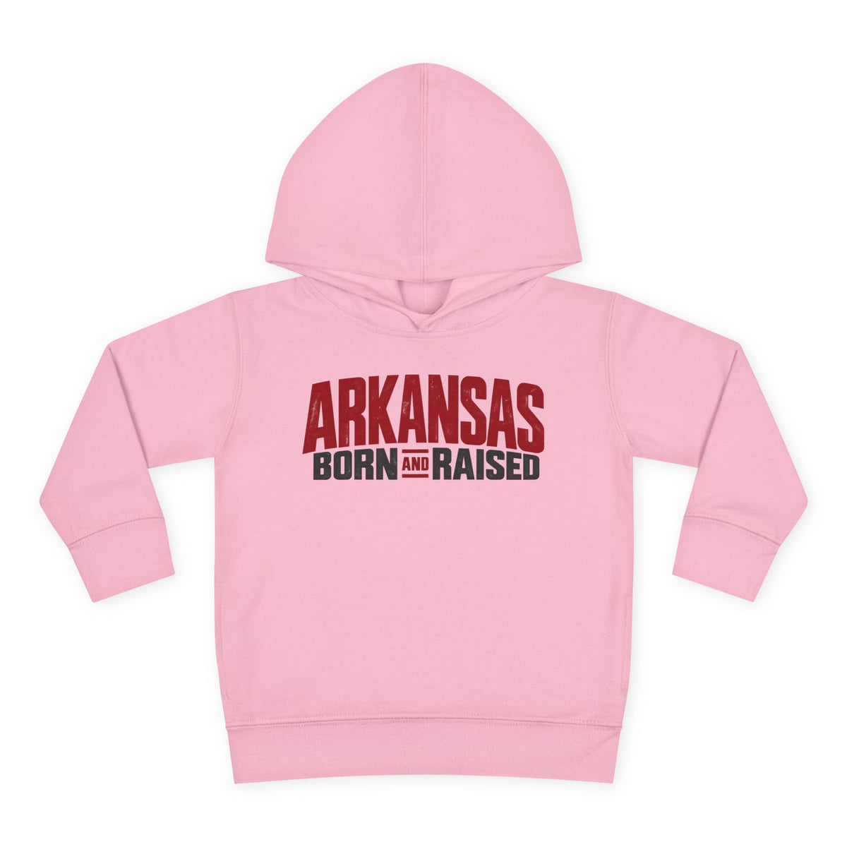 Arkansas Born and Raised Modern Streetwear Unisex Toddler Pullover Fleece Hoodie