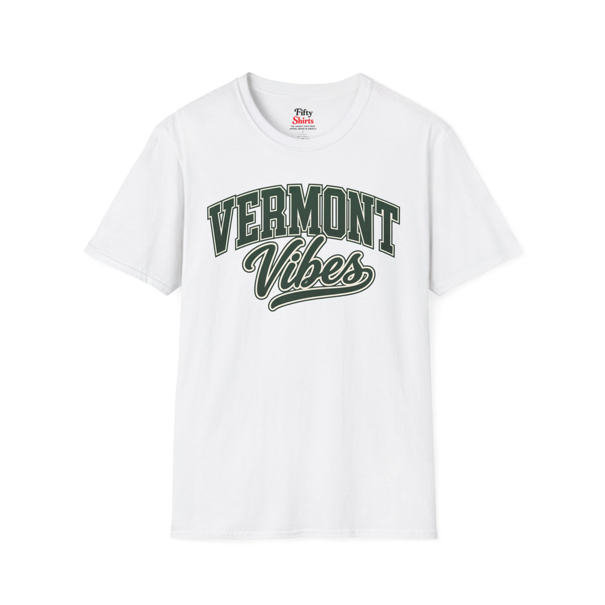 Vermont Vibes Unisex Softstyle T Shirt State Name Graphic Tee