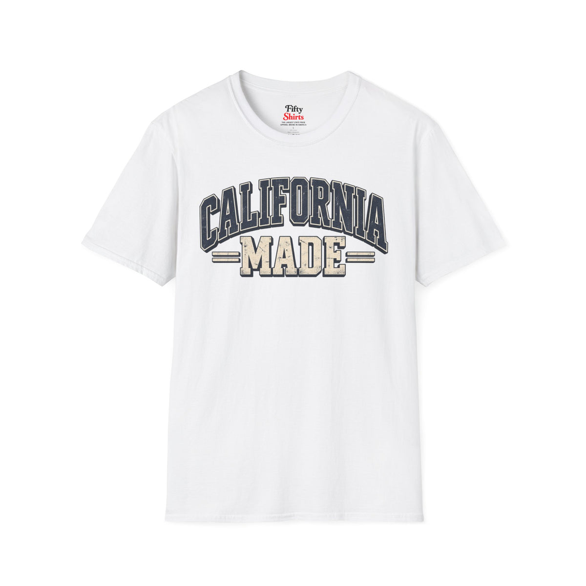 California Made Unisex Softstyle T Shirt State Name Graphic Tee