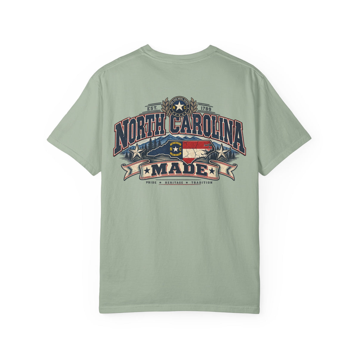 North Carolina Made Unisex Comfort Color 1717 Streetwear Graphic Tee