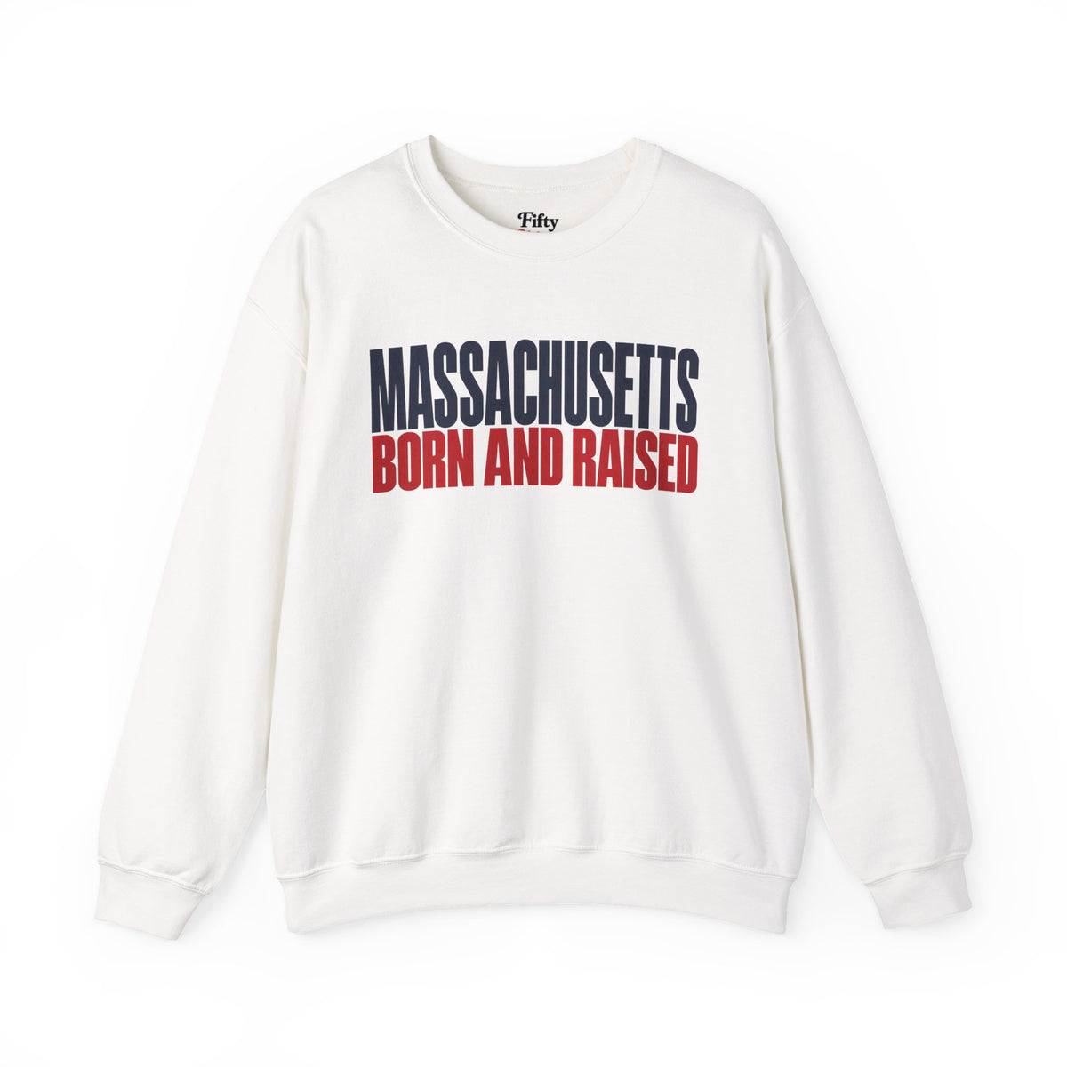Massachusetts Born and Raised Modern Streetwear Unisex Sweatshirt Graphic