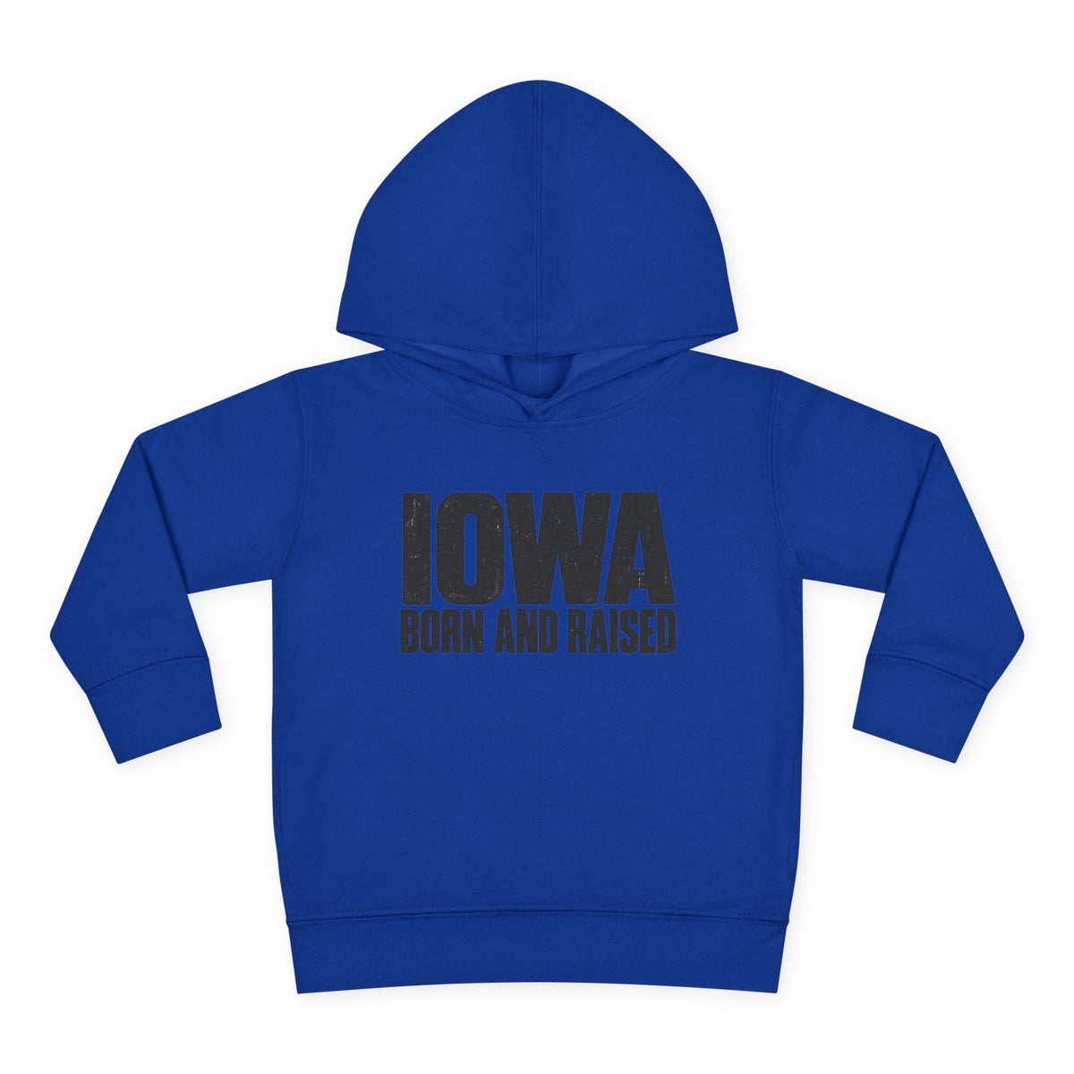 Iowa Born and Raised Modern Midwest Streetwear Unisex Toddler Pullover Fleece Hoodie