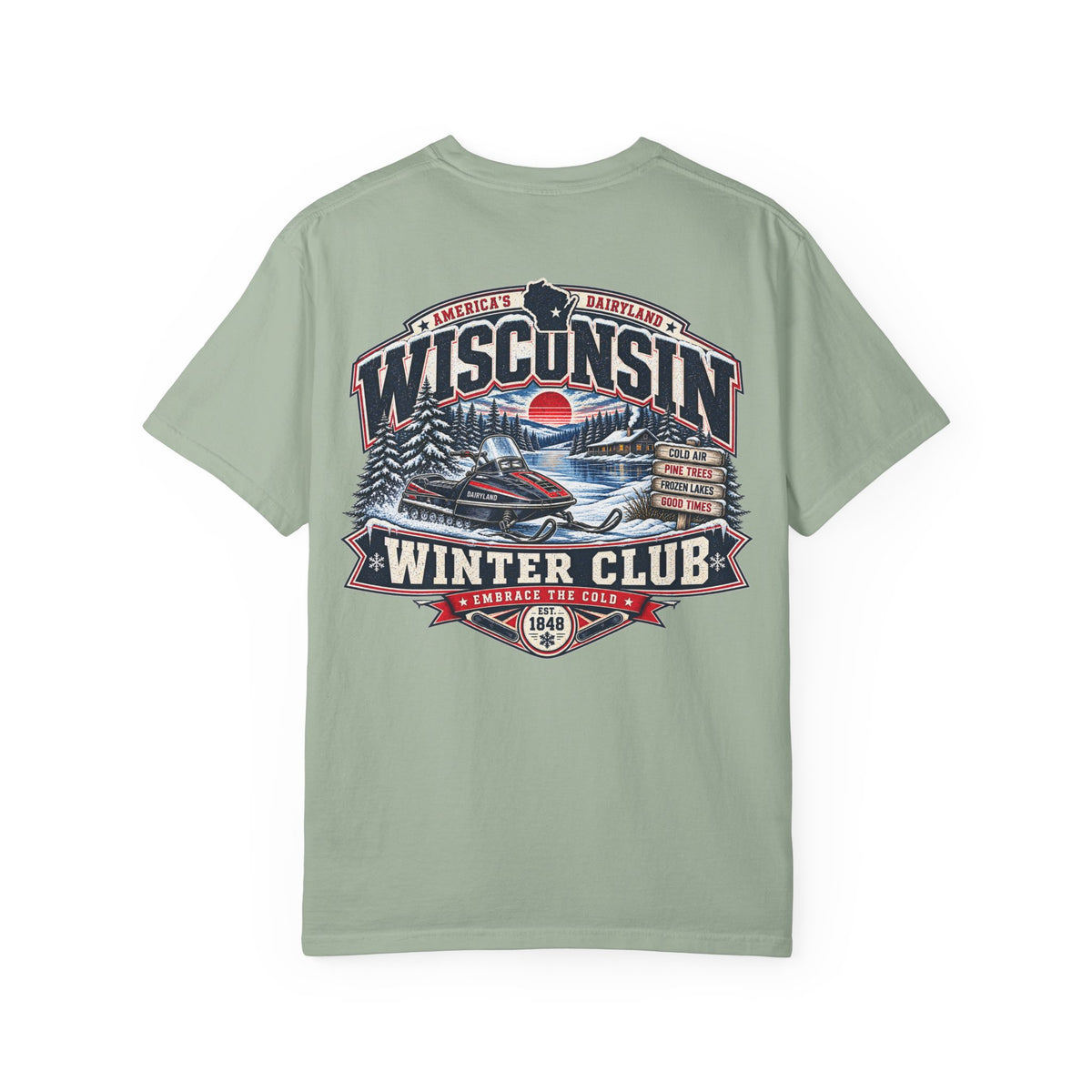 Wisconsin Winter Club Unisex Comfort Color 1717 Streetwear Graphic Tee