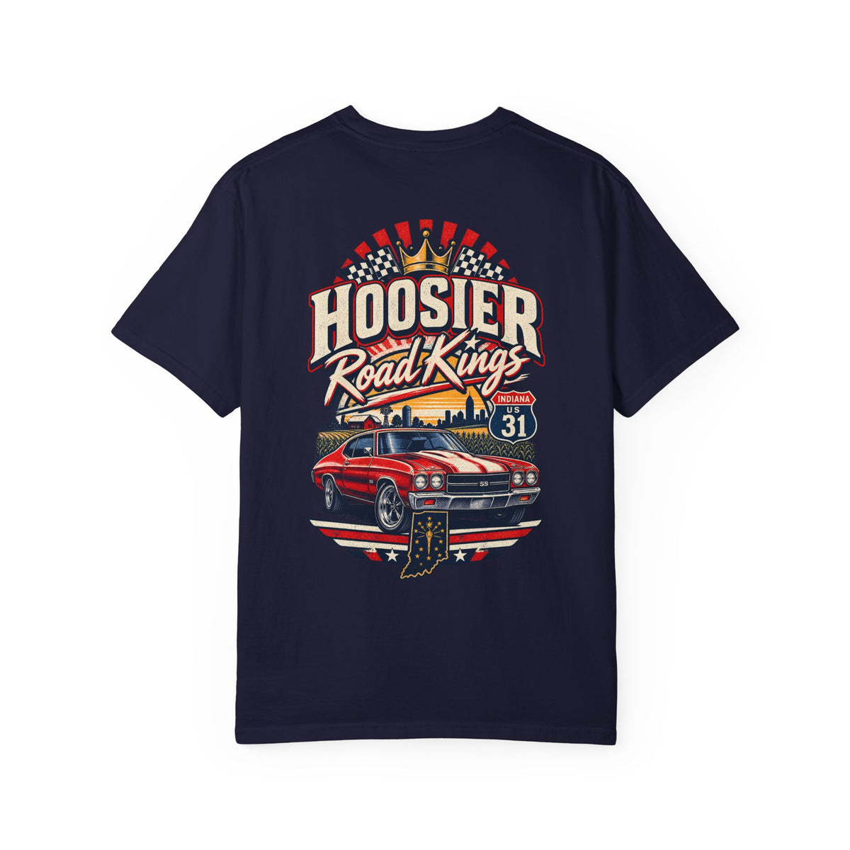 Indiana Hoosier Road Kings Unisex Comfort Color 1717 Streetwear Graphic Tee
