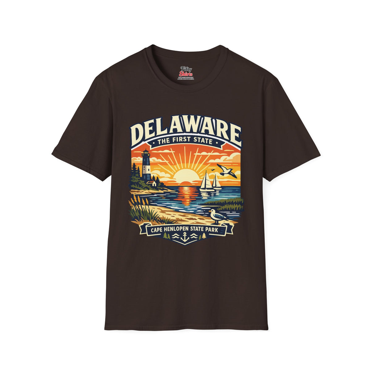Delaware First State Adventure Unisex Softstyle T Shirt State Pride Graphic Tee Collections FS03