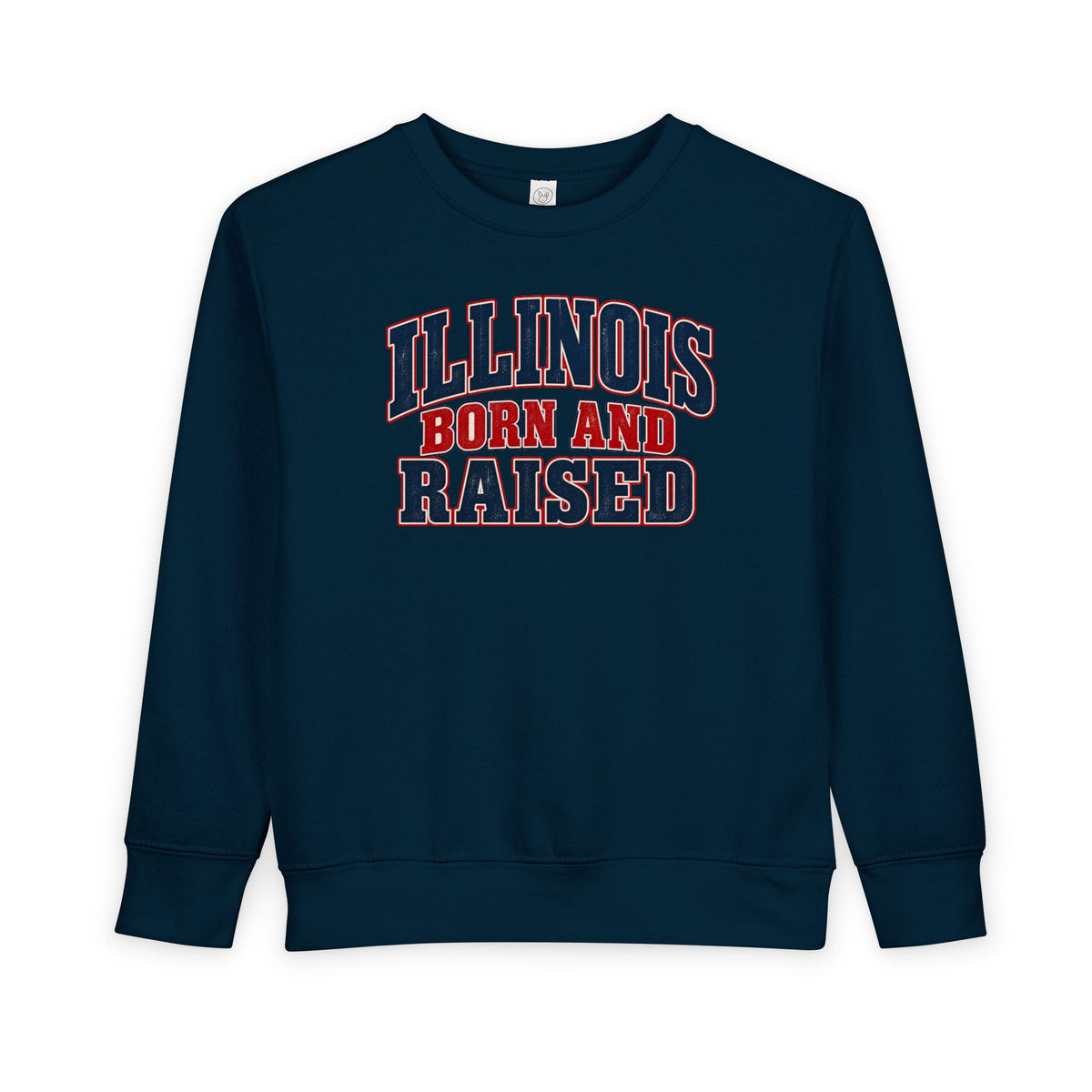 Illinois Born and Raised Classic Heritage Unisex Toddler Sweatshirt