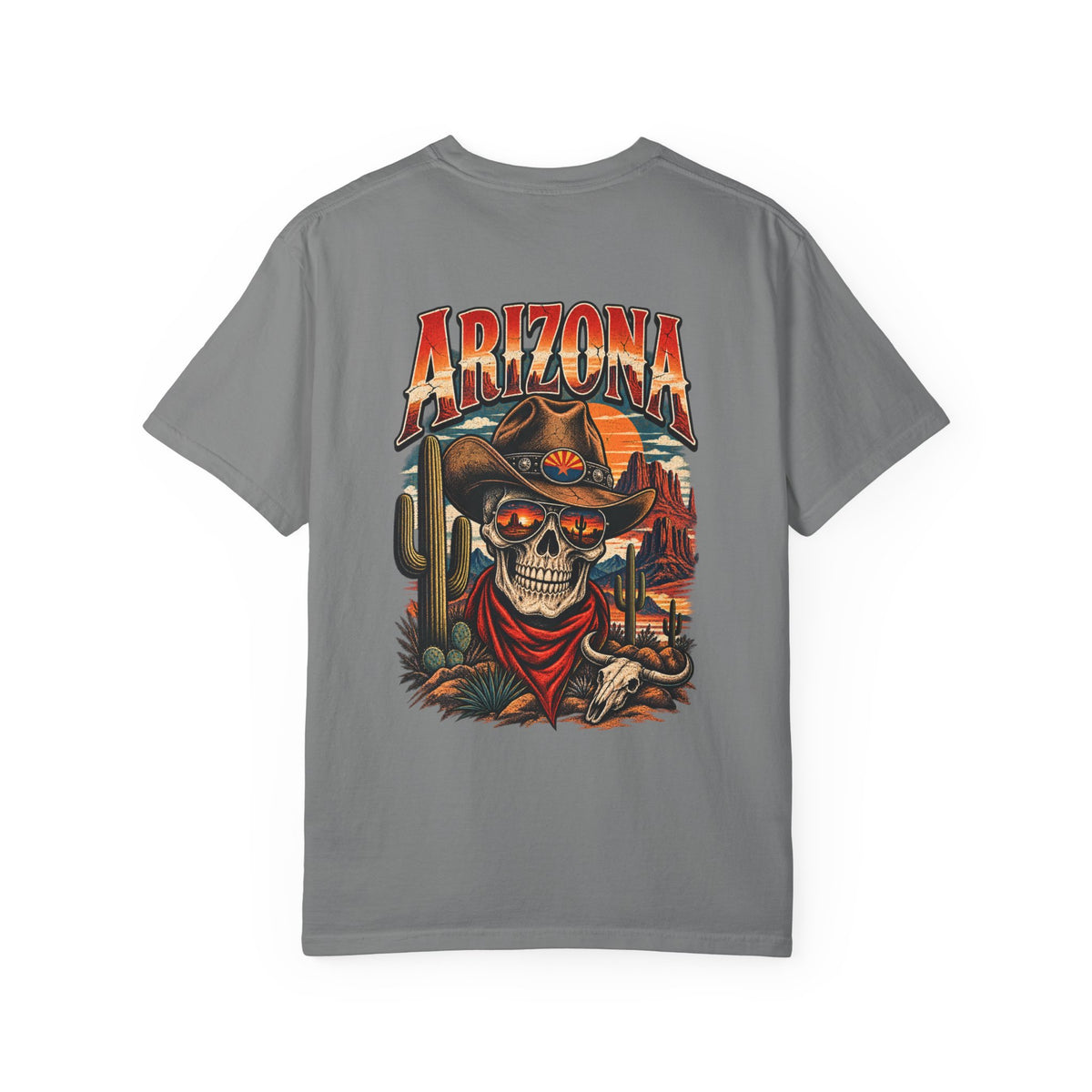 Arizona Skull Desert Unisex Comfort Color 1717 Streetwear Graphic Tee