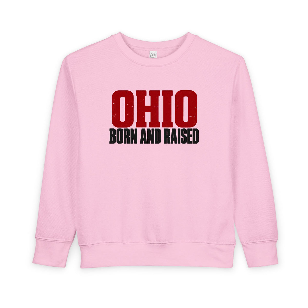 Ohio Born and Raised Minimal Heritage Unisex Toddler Sweatshirt