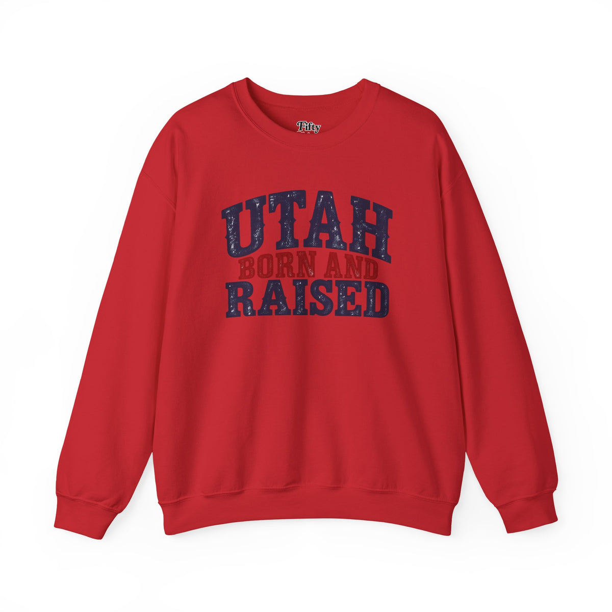 Utah Born and Raised Vintage Americana Unisex Sweatshirt Graphic