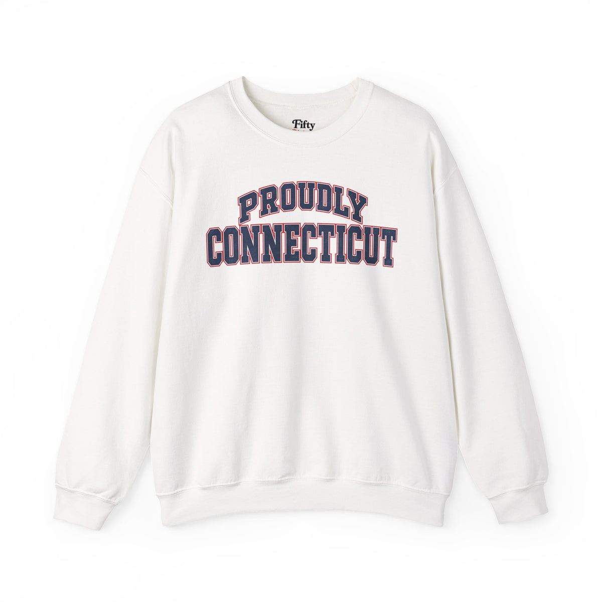 Proudly Connecticut Unisex Crewneck Sweatshirt State Name Graphic