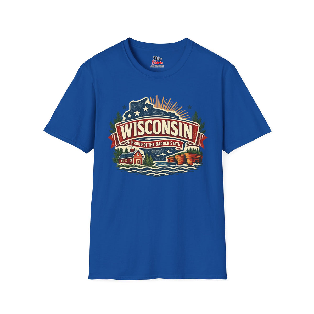Wisconsin State Pride Unisex Softstyle T Shirt State Pride Graphic Tee Collections FS03