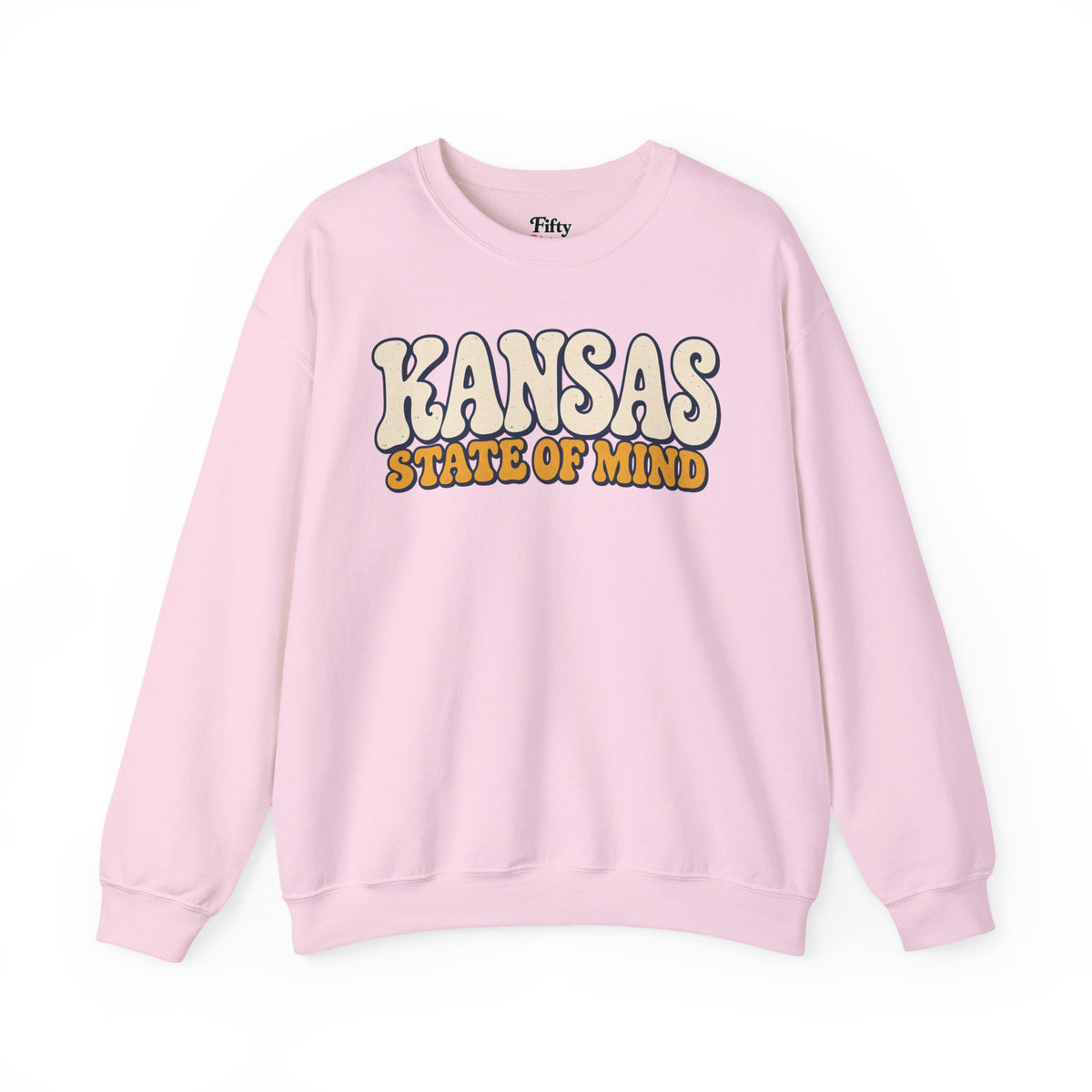 Kansas State of Mind Unisex Crewneck Sweatshirt State Name Graphic