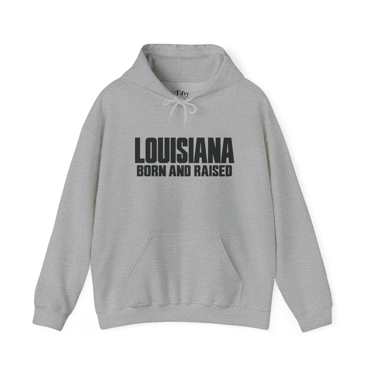 Louisiana Born and Raised Modern Unisex Hoodie Graphic