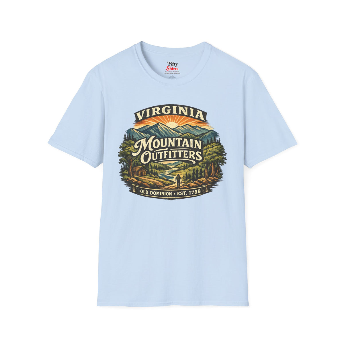 Virginia Mountain Outfitters Unisex Softstyle T Shirt State Pride Graphic Tee Collections FS03