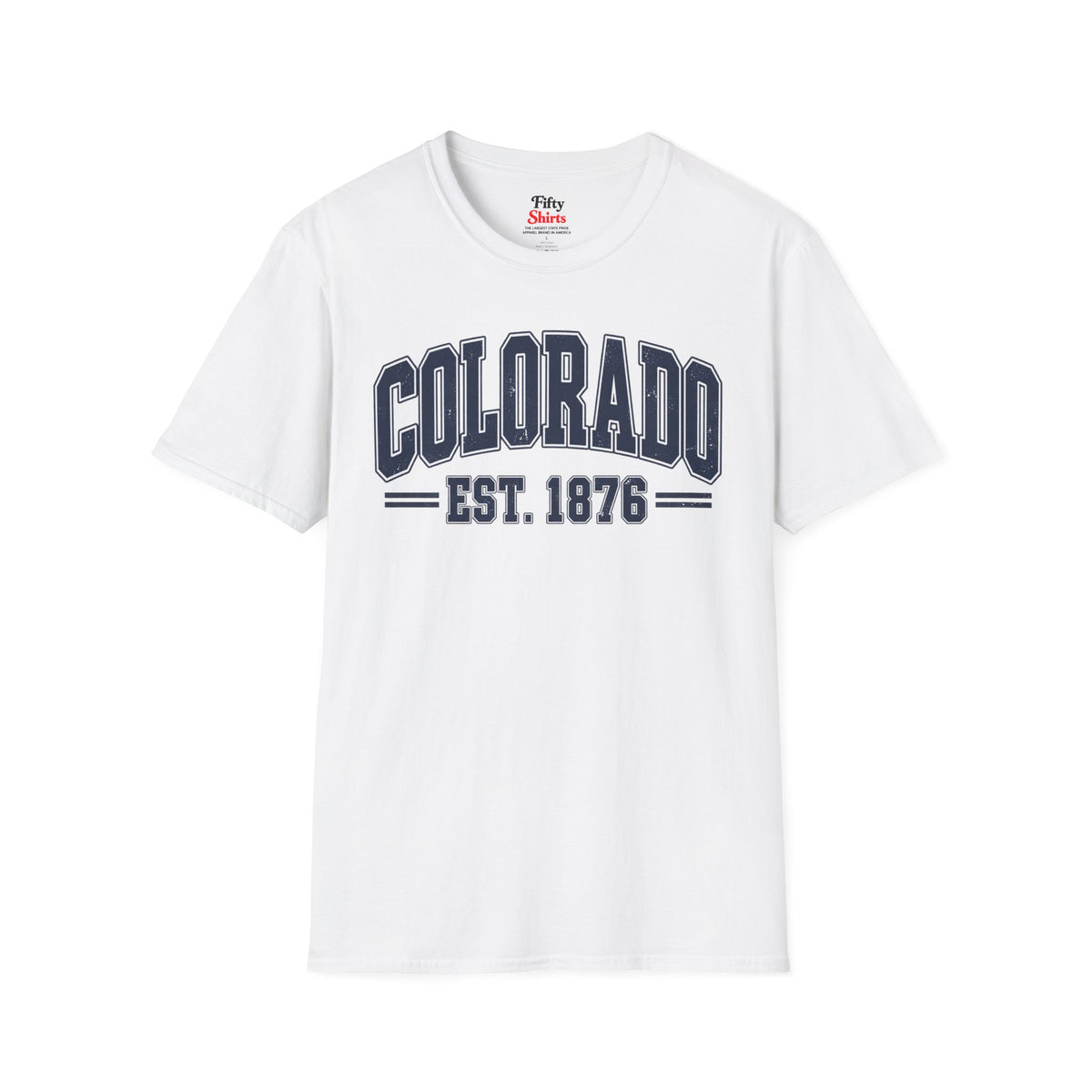 Colorado EST. 1876 Unisex Softstyle T Shirt State Name Graphic Tee