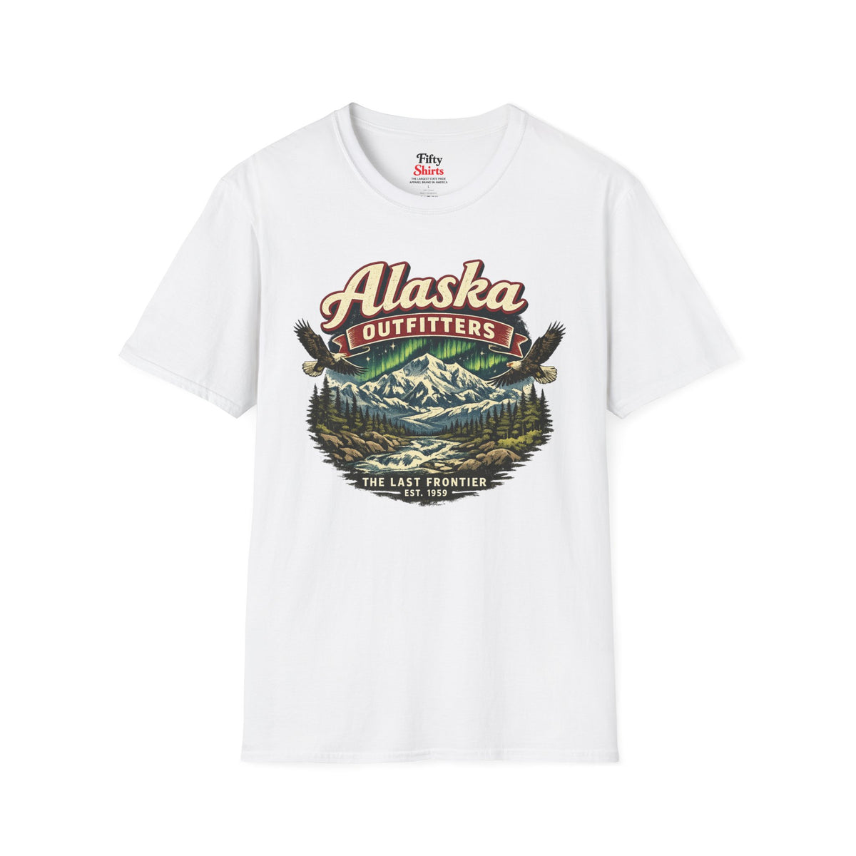 Alaska Outfitters Unisex Softstyle T Shirt State Pride Graphic Tee Collections FS03