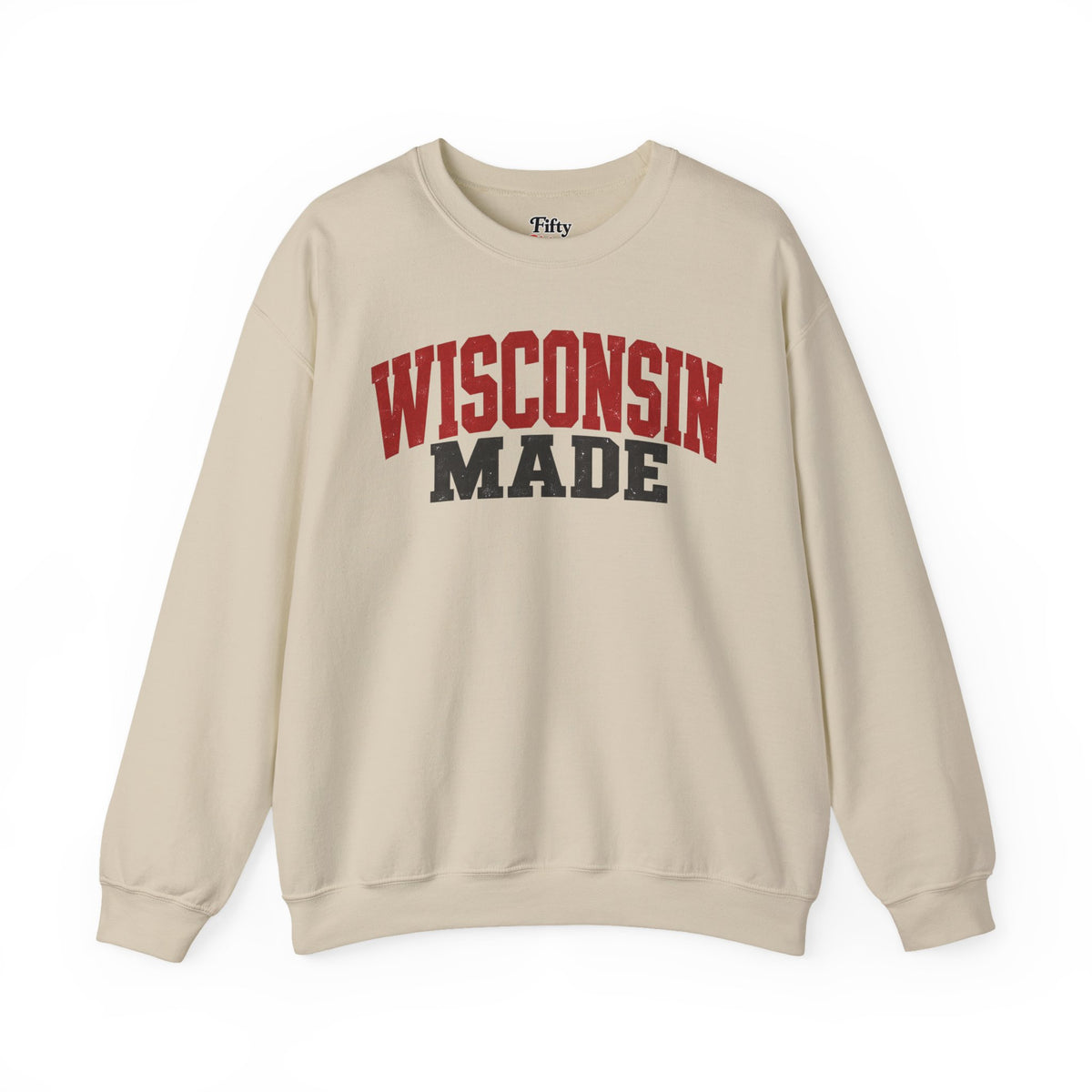 Wisconsin Made Unisex Crewneck Sweatshirt State Name Graphic