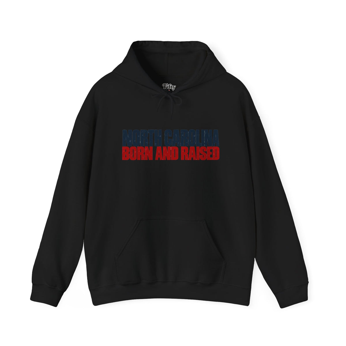 North Carolina Born and Raised Southern Streetwear Unisex Hoodie Graphic
