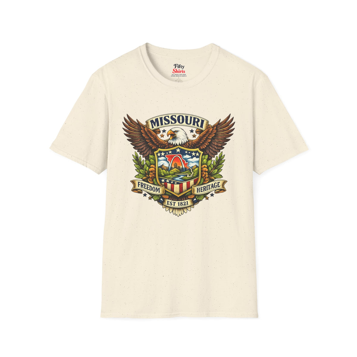 Missouri Americana Eagle Unisex Softstyle T Shirt State Pride Graphic Tee Collections FS03