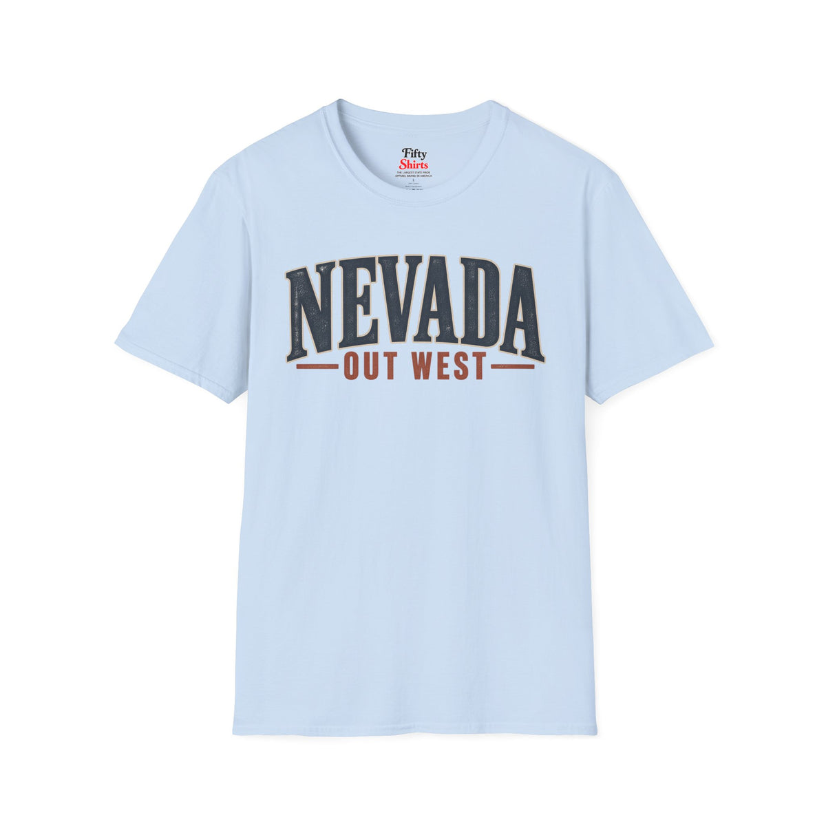 Nevada Out West Unisex Softstyle T Shirt State Name Graphic Tee
