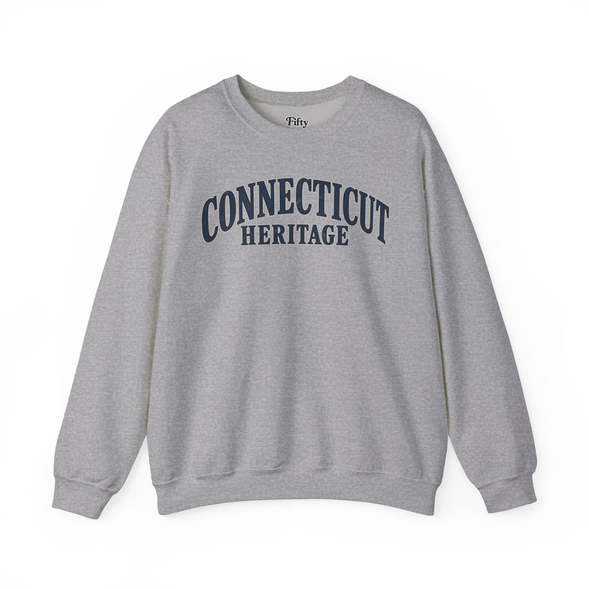 Connecticut Heritage Unisex Crewneck Sweatshirt State Name Graphic