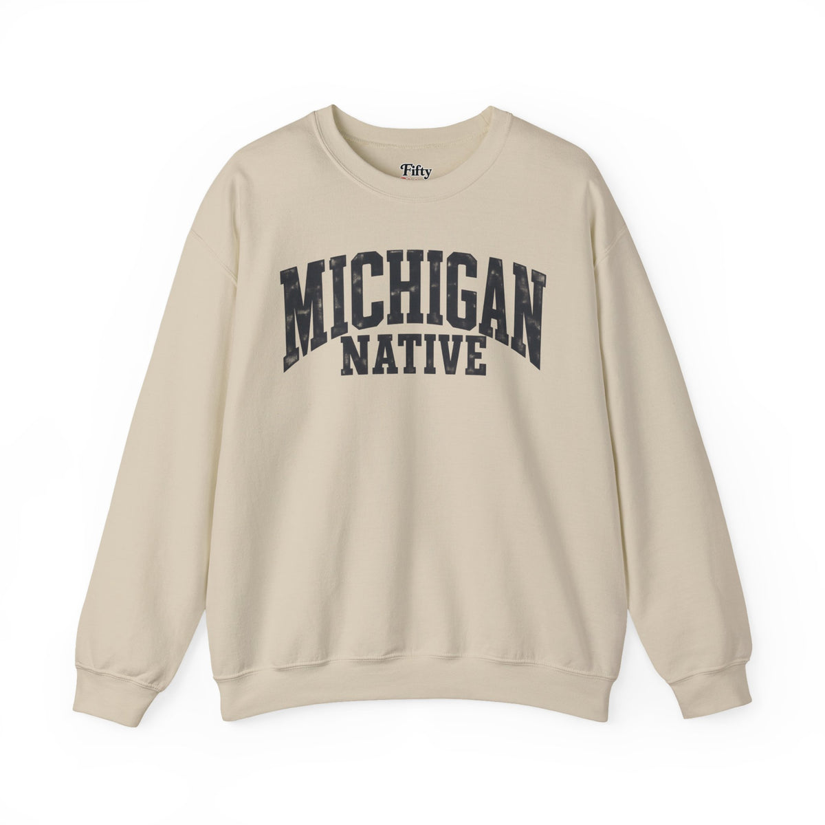Michigan Native Unisex Crewneck Sweatshirt State Name Graphic