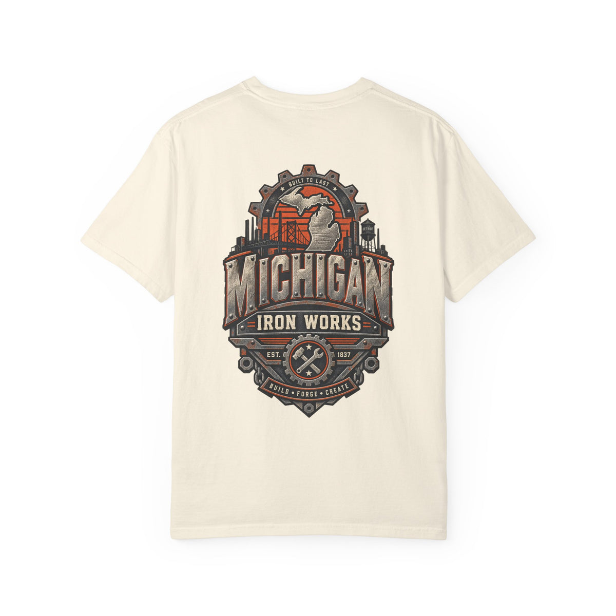 Michigan Iron Works Unisex Comfort Color 1717 Streetwear Graphic Tee