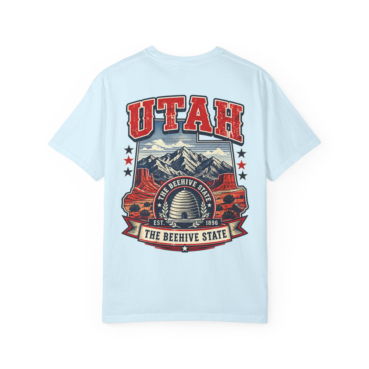 Utah the Beehive State Unisex Comfort Color 1717 Streetwear Graphic Tee