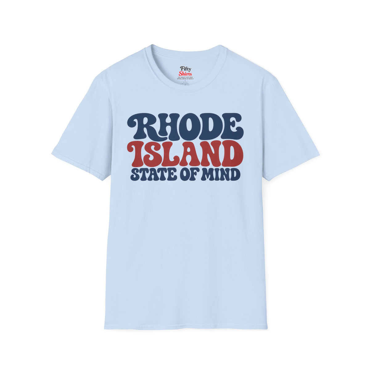 Rhode Island State of Mind Unisex Softstyle T Shirt State Name Graphic Tee